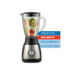 Licuadora Smartlife 1,5L 600W Jarra de Vidrio SL-BL1055PN