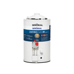 Termotanque a Gas Señorial 30L Zafiro Conexion Inferior y Superior TSZP1-30